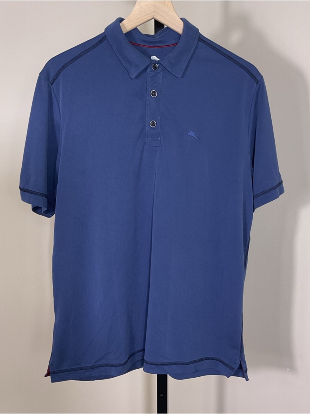 Tommy Bahama Polo Shirt Men’s Medium Blue Modal Blend Short Sleeve Casual Golf